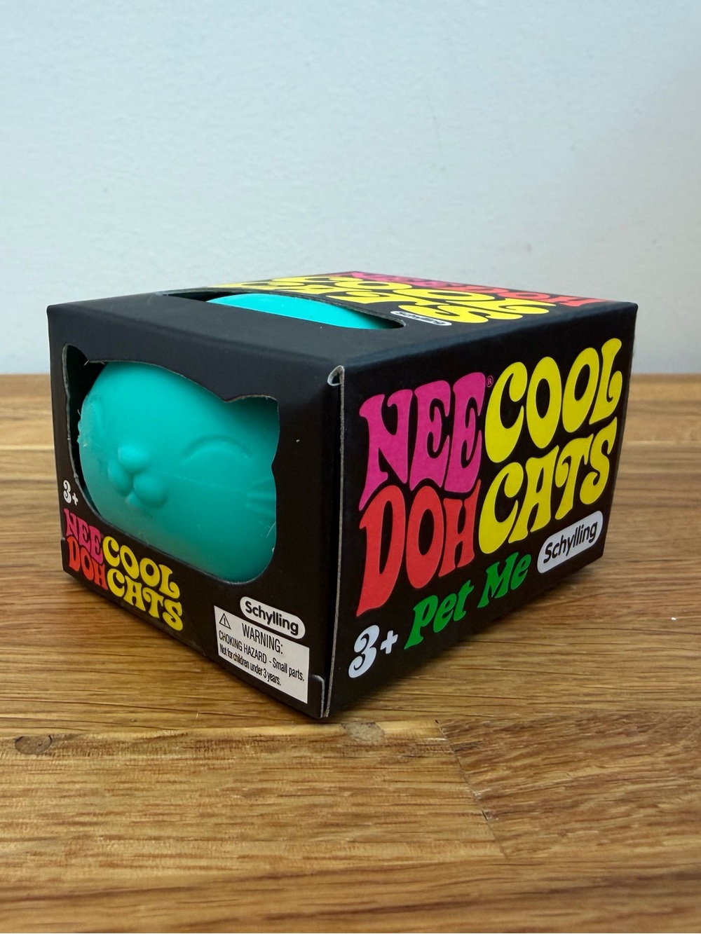 NeeDoh Cool Cats Teal Squishy Squeezy Sensory Fidget